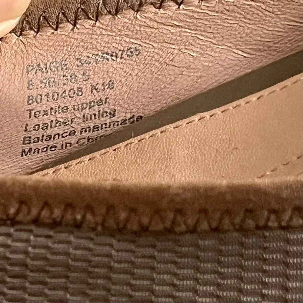 Taryn Rose Paige Ballet Flats Womens 8.5B Taupe Brown Two Tone Cap Toe